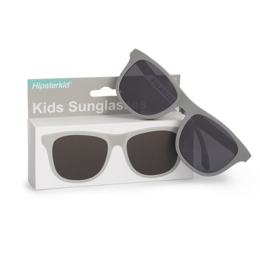 美國Hipsterkid 抗UV偏光嬰幼兒童太陽眼鏡(附固定繩)-繽紛水泥灰