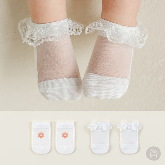 Happy Prince Rini ice半透明輕薄嬰兒童短襪2入組