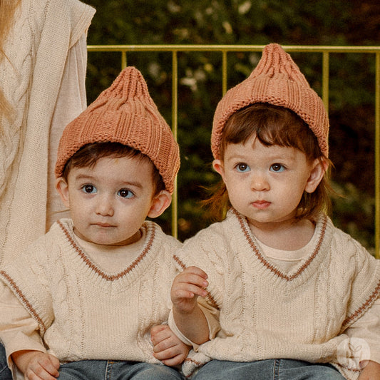 Happy Prince 韓國製 Sand親子款針織嬰兒童短毛帽