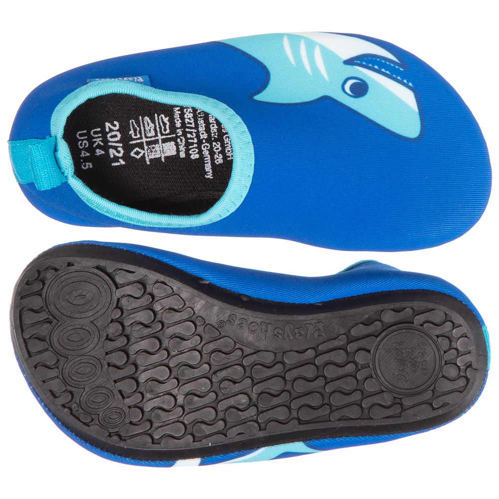 德國PlayShoes 抗UV水陸兩用沙灘懶人童鞋-鯊魚