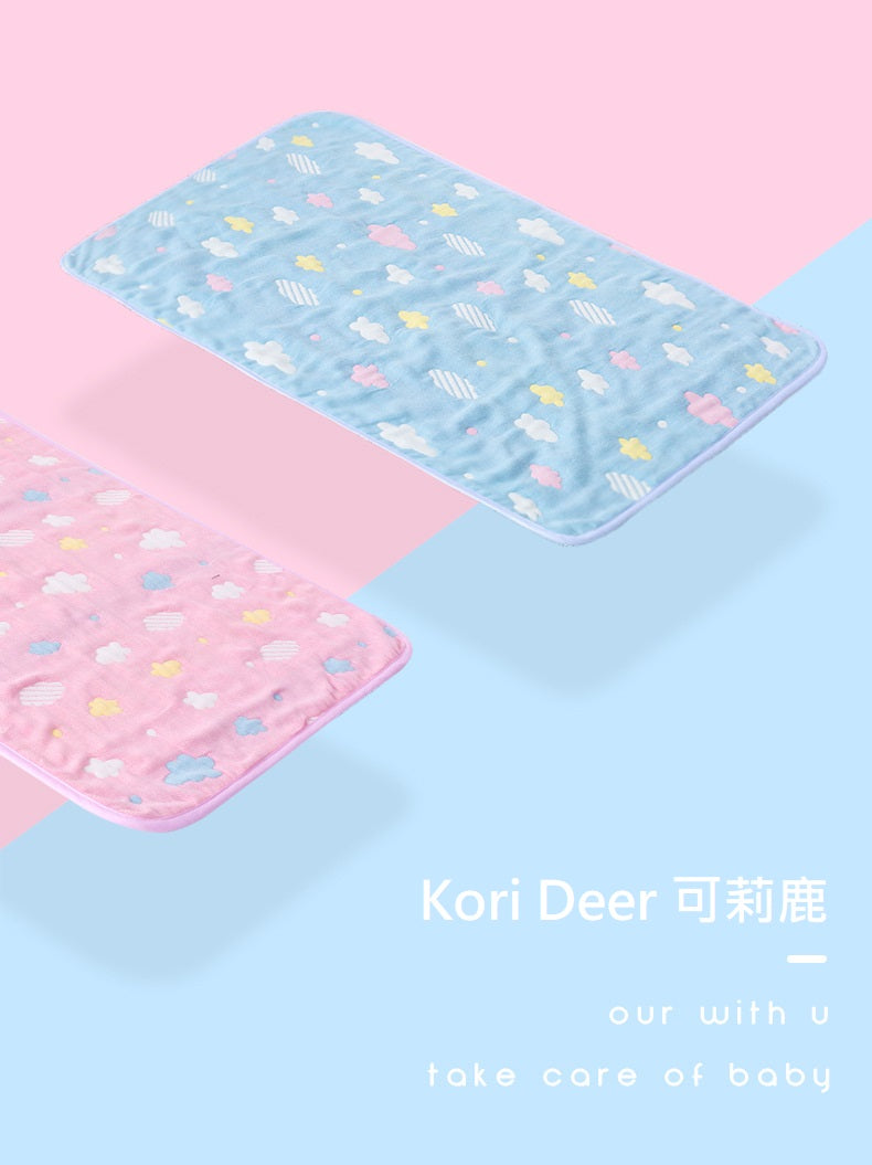 Kori Deer 可莉鹿 六層棉紗寶寶隔尿墊120*65cm 透氣防水保潔墊