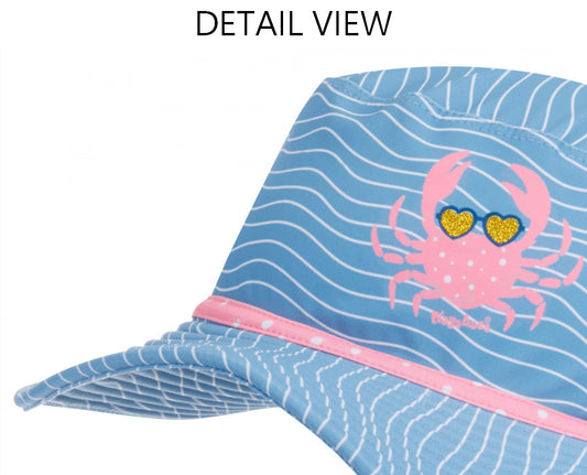 德國PlayShoes 嬰兒童抗UV防曬水陸兩用漁夫帽-螃蟹