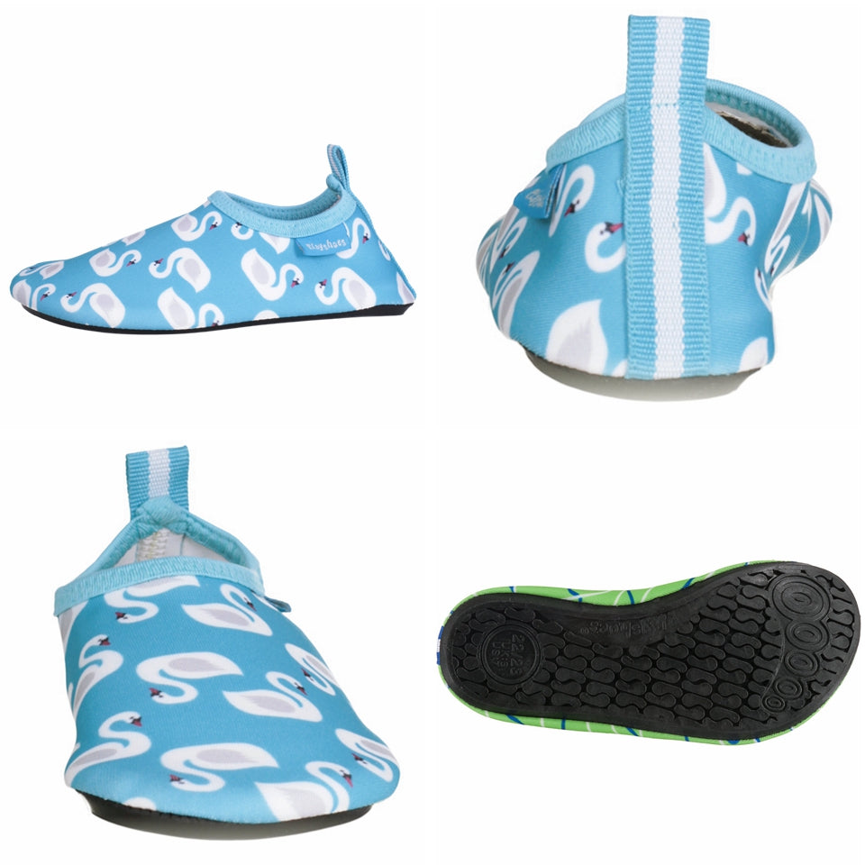 德國PlayShoes 抗UV水陸兩用沙灘懶人童鞋-天鵝