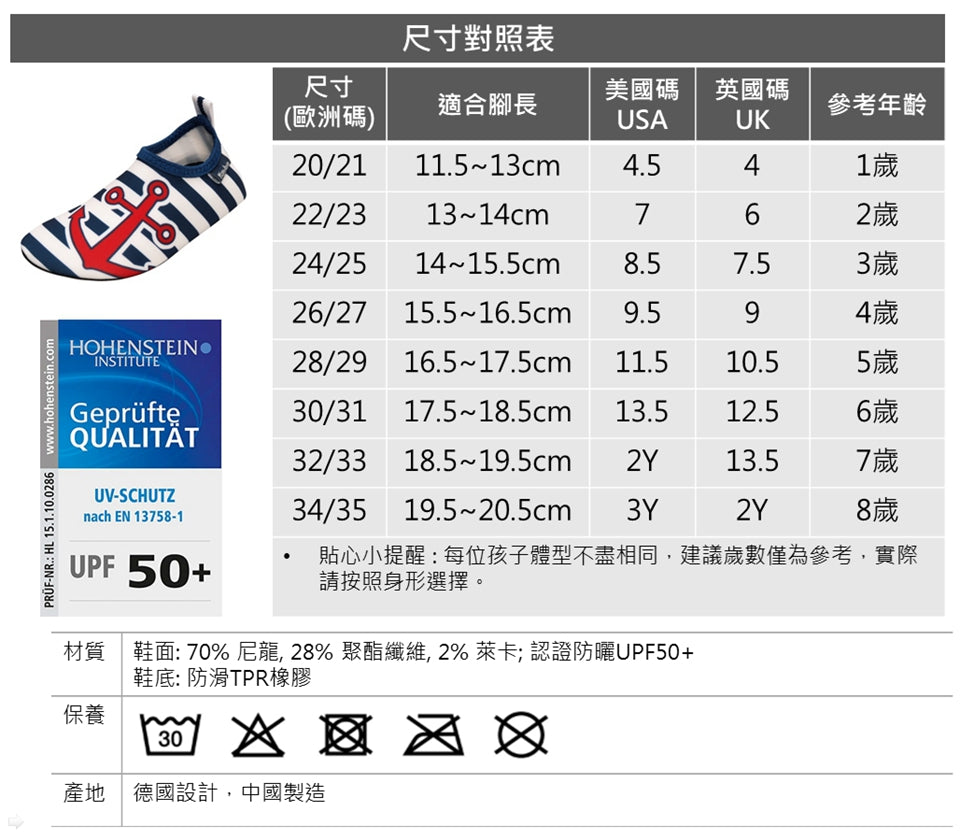 德國PlayShoes 抗UV水陸兩用沙灘懶人童鞋-鯊魚