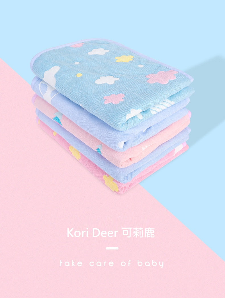Kori Deer 可莉鹿 六層棉紗寶寶隔尿墊120*65cm 透氣防水保潔墊