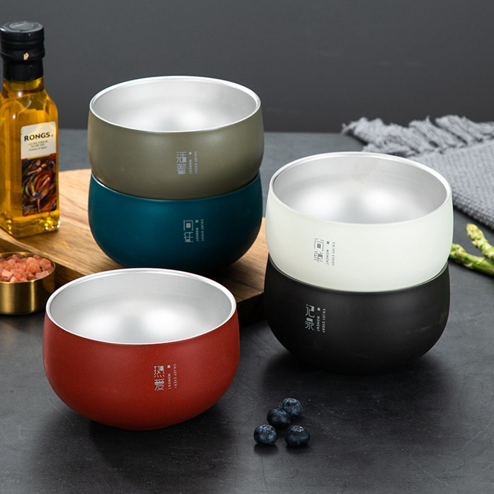 KOTI日安生活 日式316不銹鋼雙層隔熱碗附蓋12cm/400ml