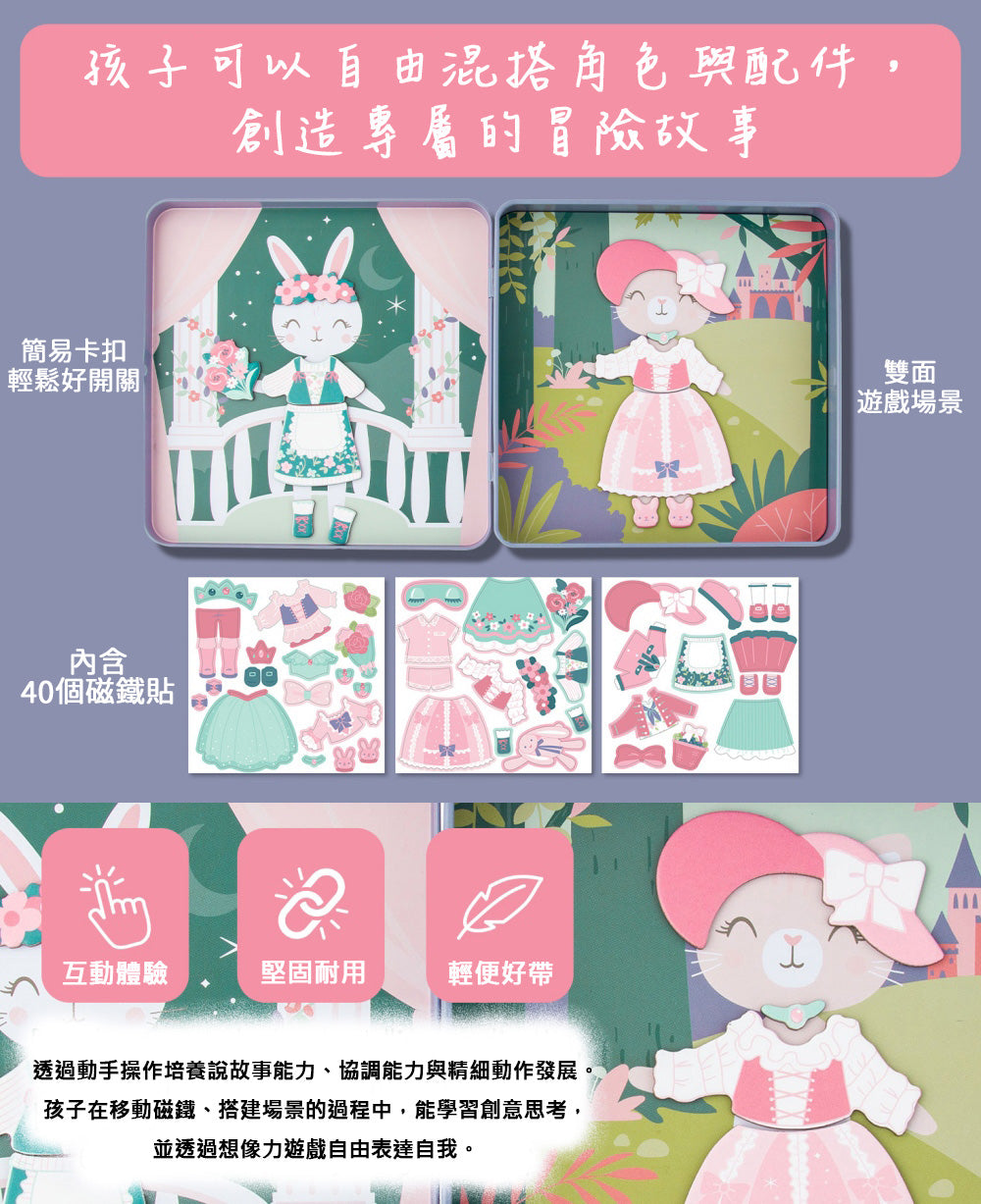 Stephen Joseph 鐵盒磁鐵遊戲組-變裝趣味