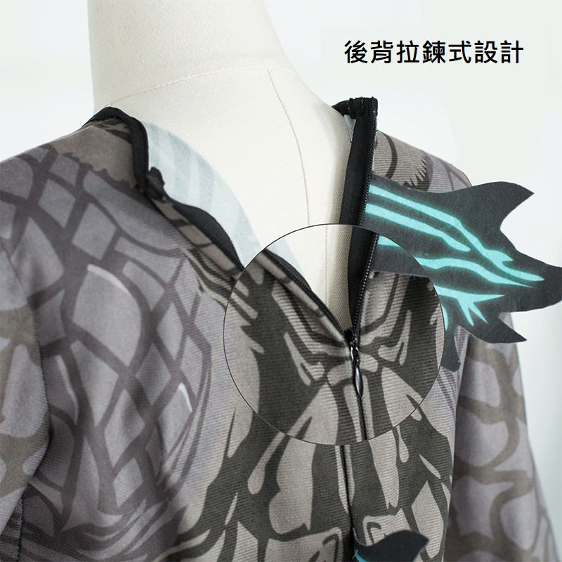Kori Deer 可莉鹿 恐龍怪獸萬聖節兒童裝連身衣+面罩2件組