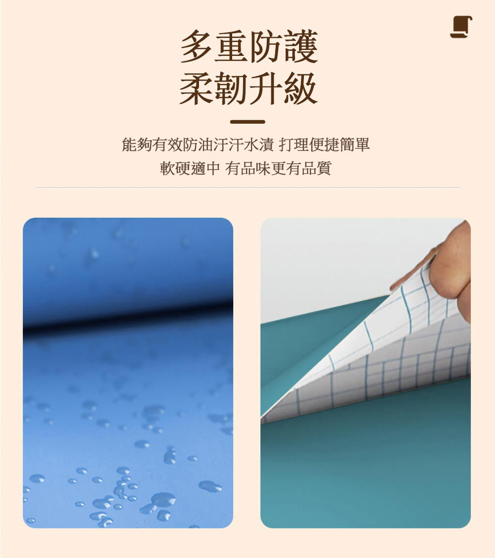 KOTI 日安生活 莫蘭迪色膚感膜防水防油自黏壁紙牆貼廚房壁貼家具貼紙60*500cm