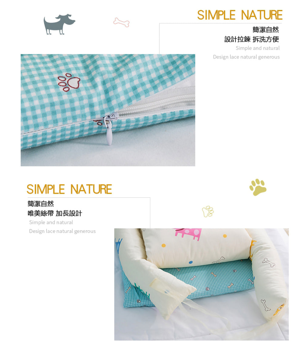 Kori Deer 可莉鹿 便攜式可折疊純棉多功能床中床附被子-繽紛