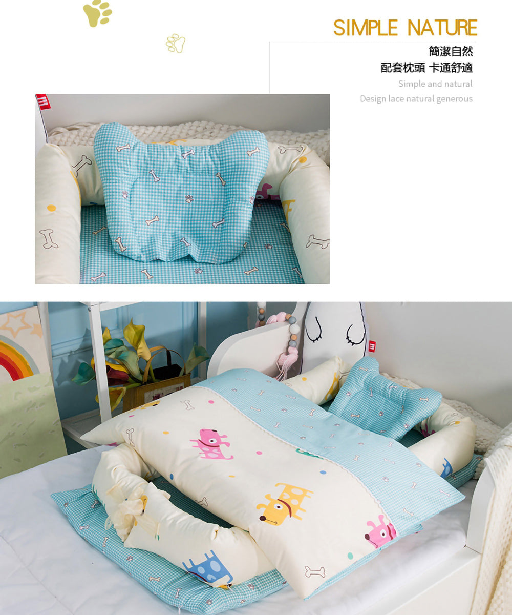 Kori Deer 可莉鹿 便攜式可折疊純棉多功能床中床附被子-繽紛