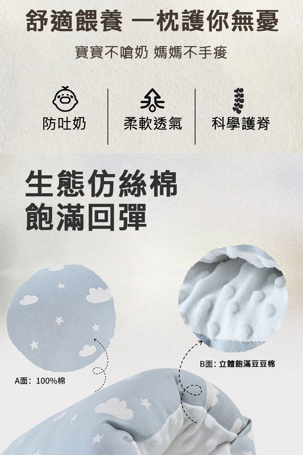 Kori Deer 可莉鹿 彌月禮盒組-北歐風嬰兒萬用包巾+寶寶帽+圍兜+哺乳枕四件組