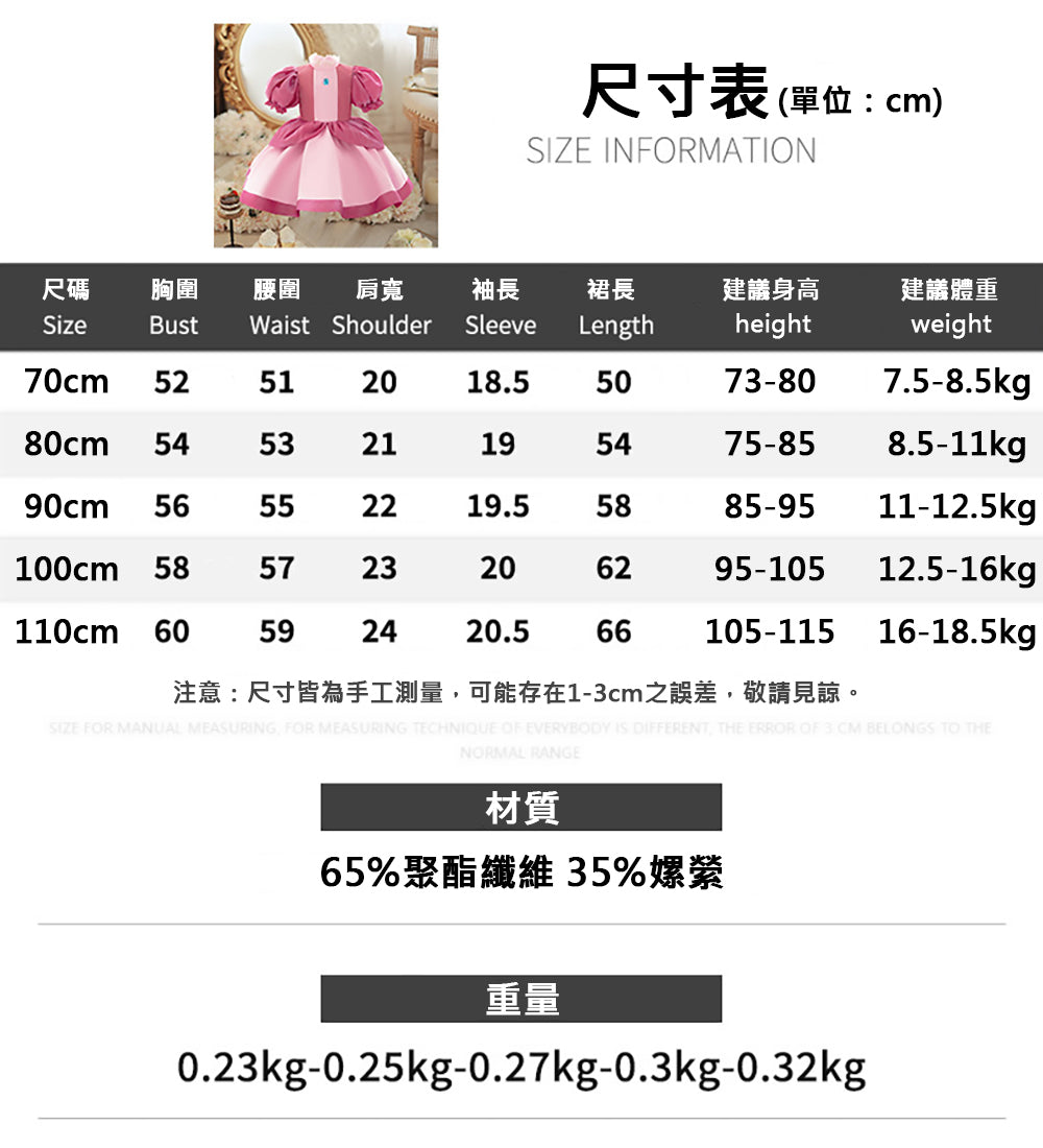 Kori Deer 可莉鹿 萬聖女童紅心女王皇后瑪利歐碧姬公主裙裝