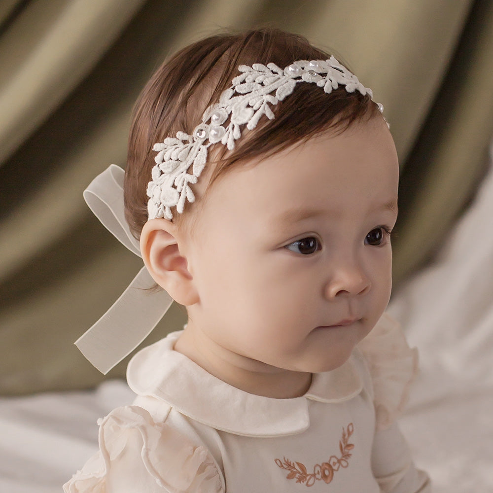 Happy Prince 韓國製 Lilian小百合女嬰兒童蕾絲髮帶