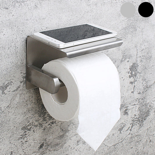KOTI 日安生活 Simple北歐風304不鏽鋼無痕貼可置物捲筒衛生紙架