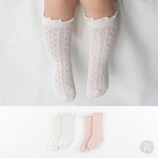 韓國製 Phoebe輕薄透氣嬰兒童及膝襪