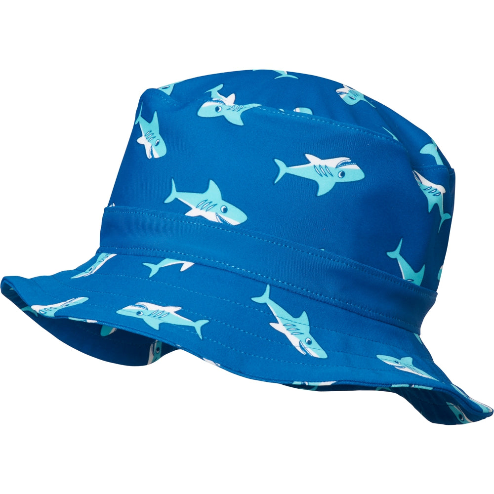 德國PlayShoes 嬰兒童抗UV防曬水陸兩用漁夫帽-鯊魚