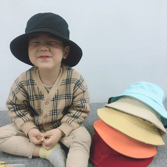Kori Deer 可莉鹿 可拆卸純色嬰兒童防飛沫防疫帽漁夫帽