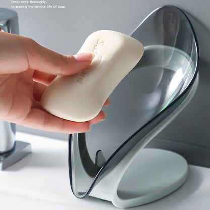 KOTI日安生活 透明樹葉型瀝水肥皂盒