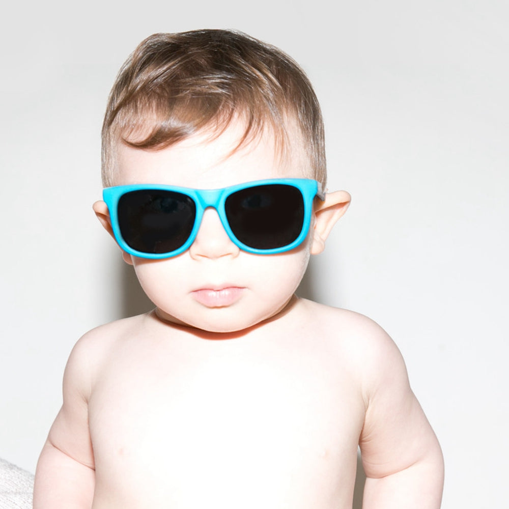 美國Hipsterkid 抗UV偏光嬰幼兒童太陽眼鏡(附固定繩)-繽紛藍