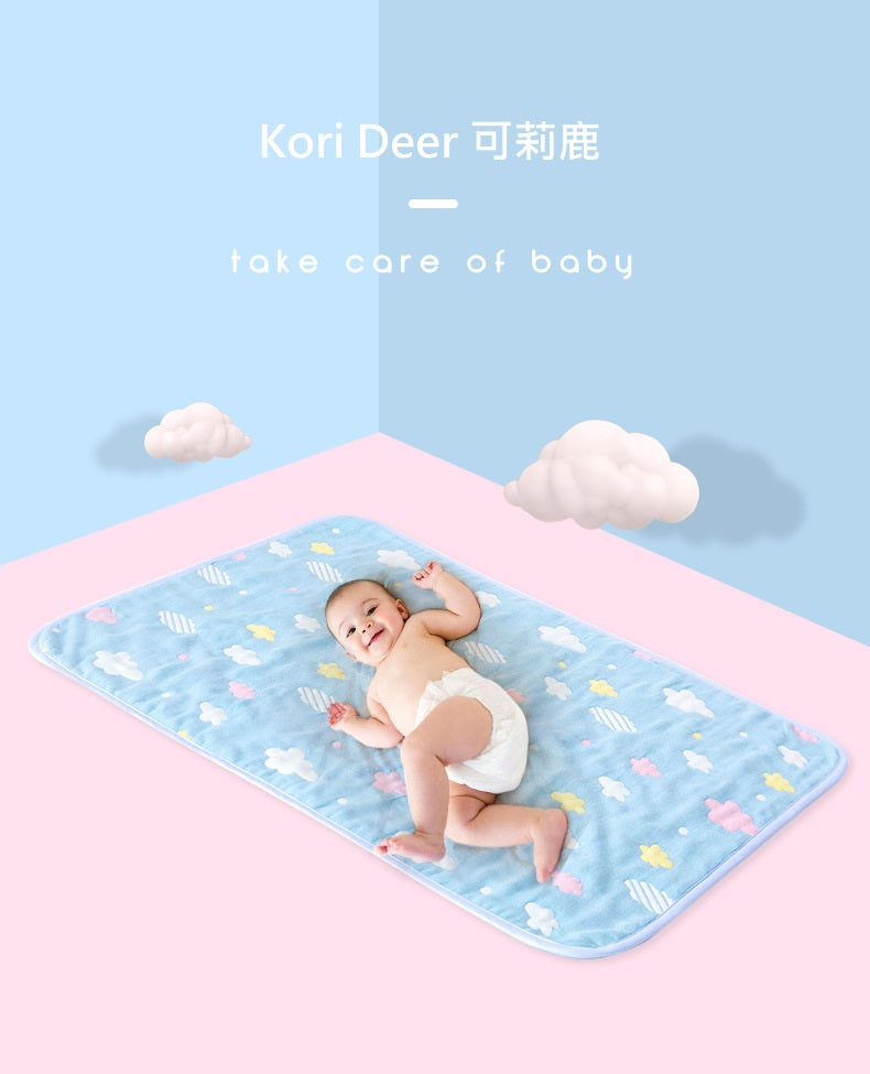 Kori Deer 可莉鹿 六層棉紗寶寶隔尿墊120*65cm 透氣防水保潔墊