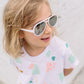 美國Hipsterkid 抗UV時尚嬰兒童偏光太陽眼鏡(附固定繩) - 飛行員白