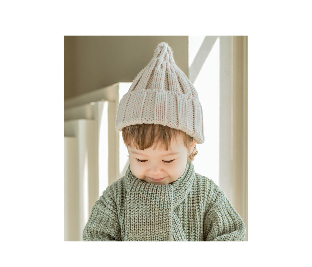 Happy Prince 韓國製 Sand親子款針織嬰兒童短毛帽