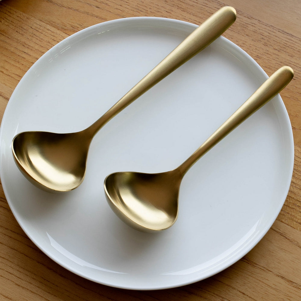 KOTI 日安生活 日式霧面磨砂感304不鏽鋼餐具深湯勺