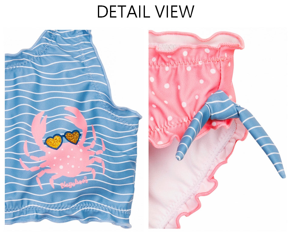 德國PlayShoes 抗UV防曬比基尼兩件組兒童泳裝-螃蟹