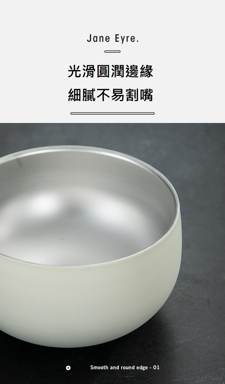 KOTI 日安生活 日式316不銹鋼雙層隔熱碗12cm/400ml