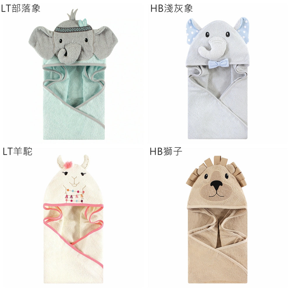 Hudson Baby 純棉嬰幼兒童動物造型連帽浴巾