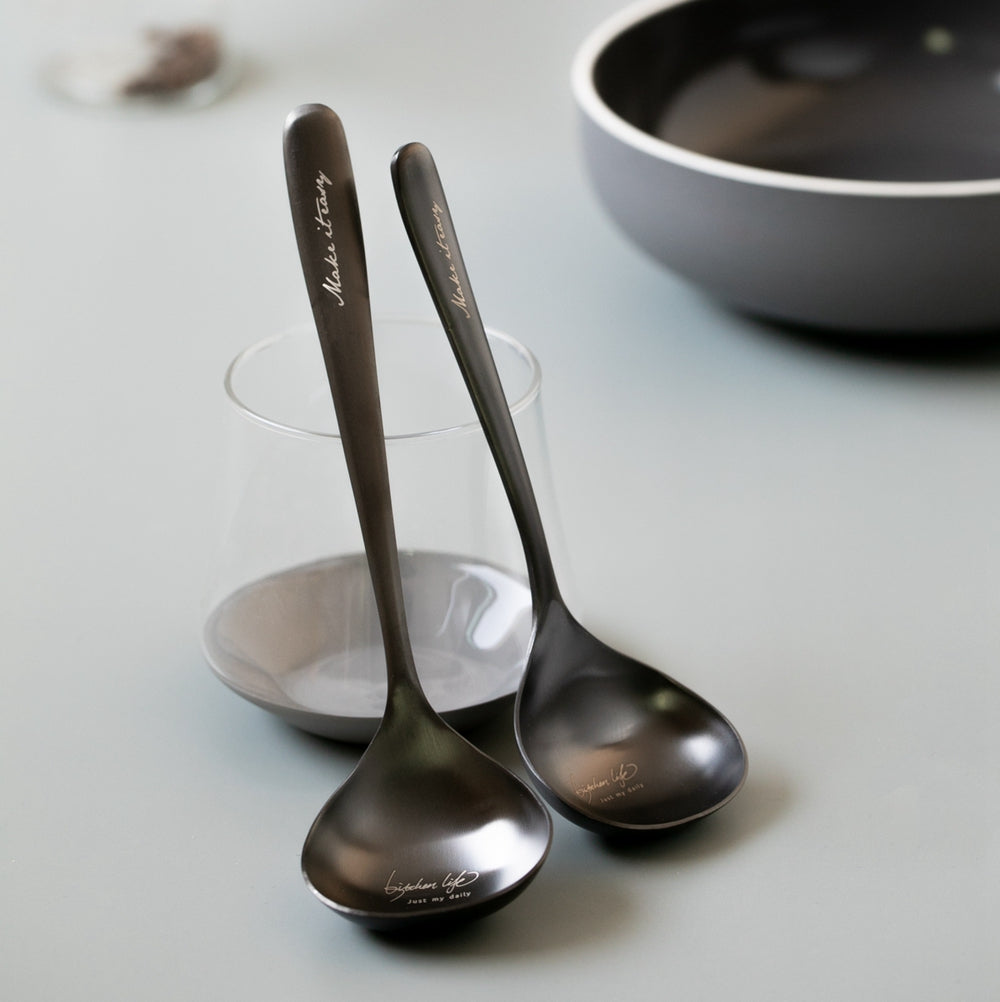 KOTI 日安生活 日式霧面磨砂感304不鏽鋼餐具深湯勺