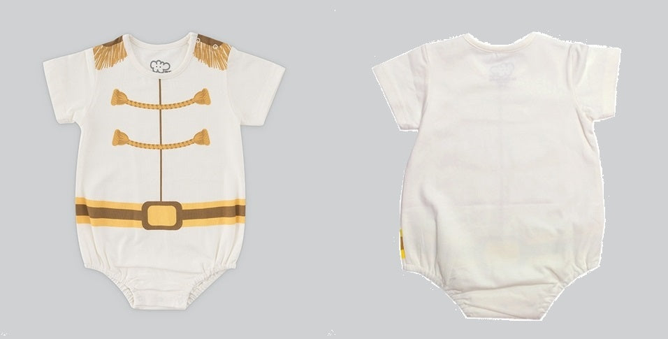 [日安朵朵]男嬰純棉連身衣 - 白馬王子(台灣製MIT短袖)