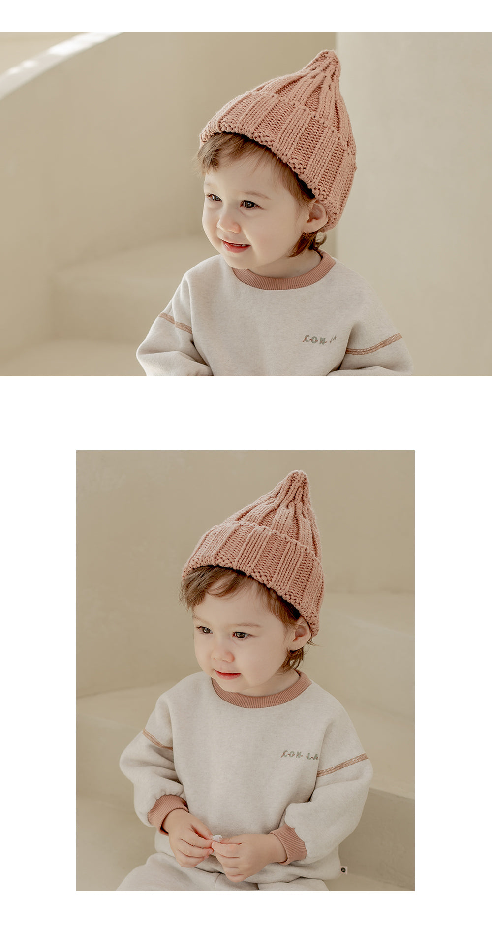 Happy Prince 韓國製 Sand親子款針織嬰兒童短毛帽