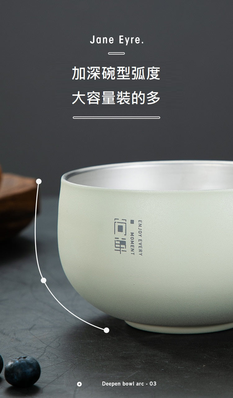 KOTI 日安生活 日式316不銹鋼雙層隔熱碗12cm/400ml