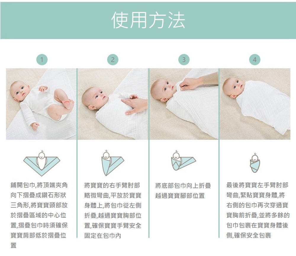 Hudson Baby 嬰兒多用途純棉紗布巾包巾3入禮盒組