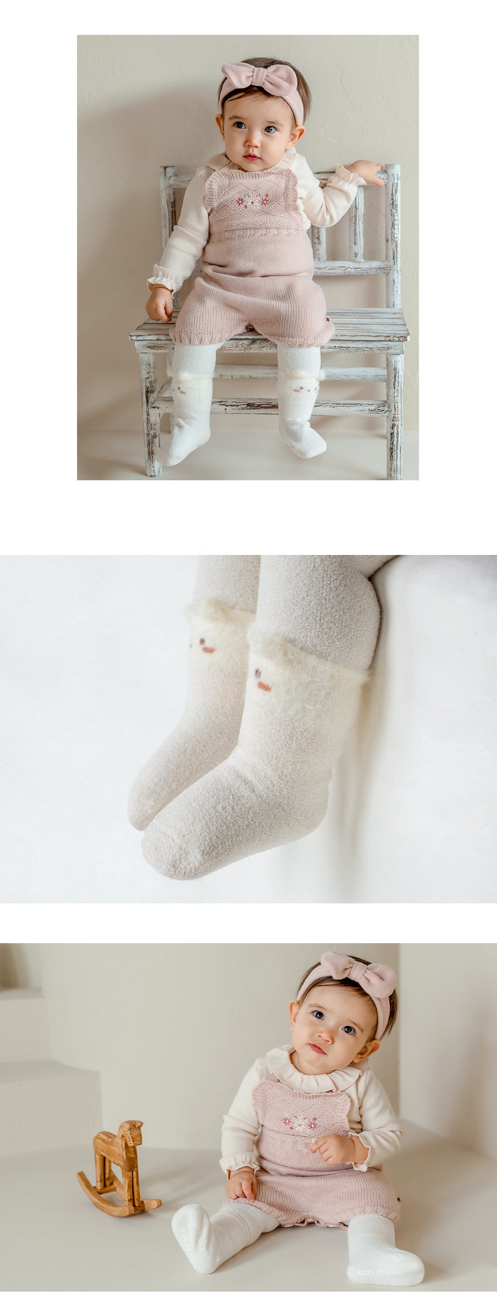 Happy Prince Tama秋冬保暖嬰兒童內搭褲襪+中筒襪3件組