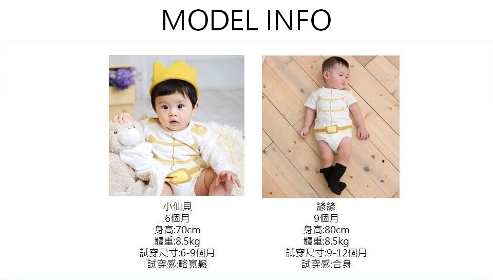 [日安朵朵]男嬰純棉連身衣 - 白馬王子(台灣製MIT長袖)