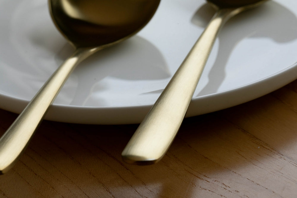 KOTI 日安生活 日式霧面磨砂感304不鏽鋼餐具深湯勺