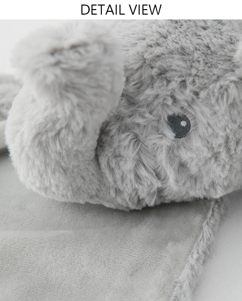 Kori Deer 可莉鹿 動物嬰兒毯安撫毯豪華禮盒-灰色大象
