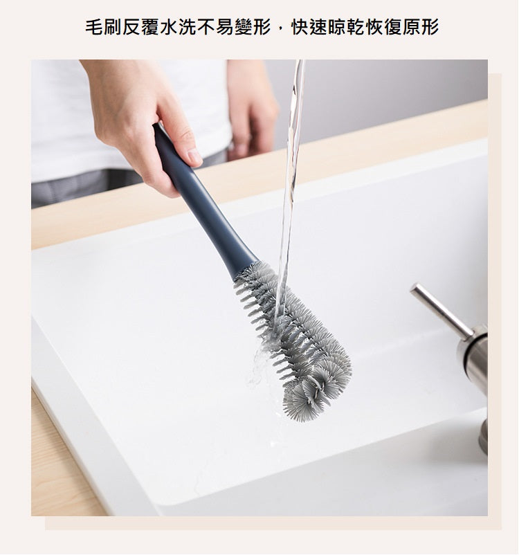 KOTI 日安生活 超美型長柄洗杯刷縫隙刷2合一