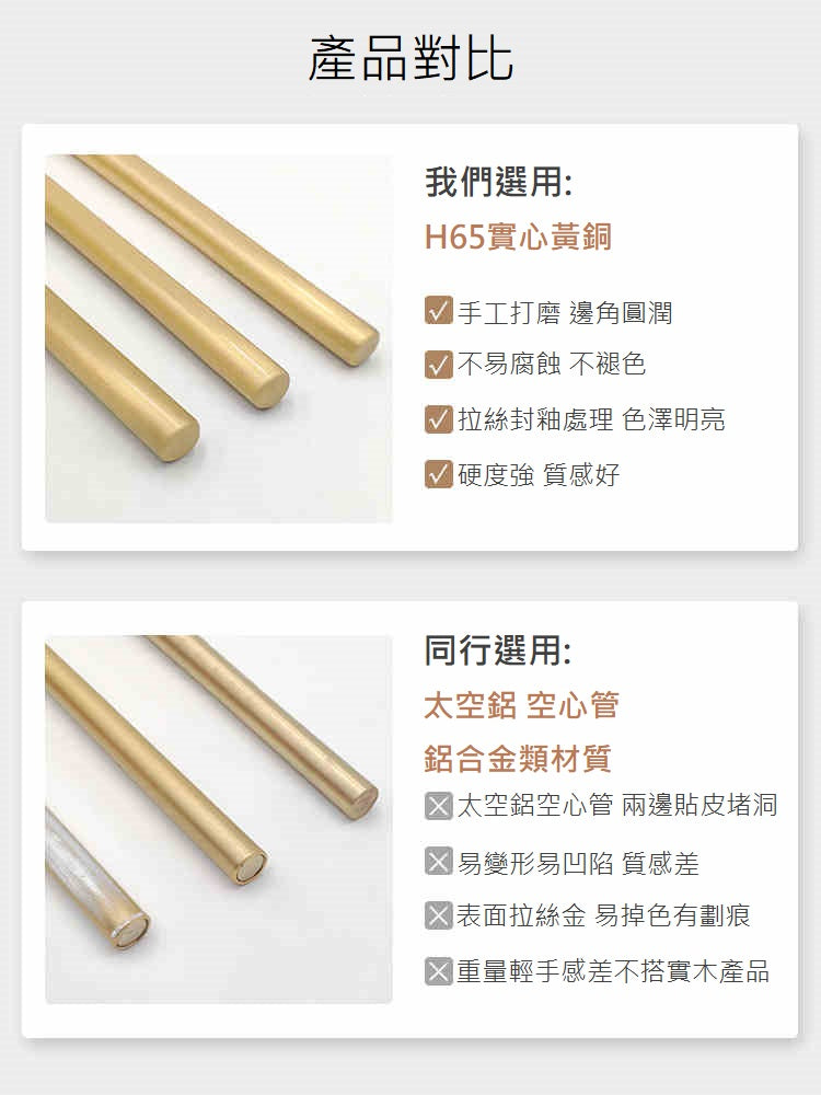 KOTI 日安生活 實木黃銅可調節免打孔無痕浴室毛巾架